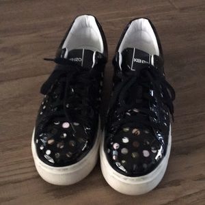 Kenzo Patent Platform Leather Sneakers